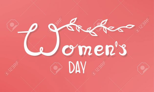 Womens Day Text Card Invitation Template Royalty Free Cliparts inside dimensions 1300 X 1300