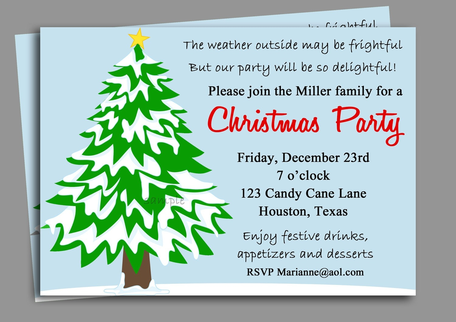 Work Christmas Party Invitation Template Invitation Templates Free for proportions 1500 X 1059