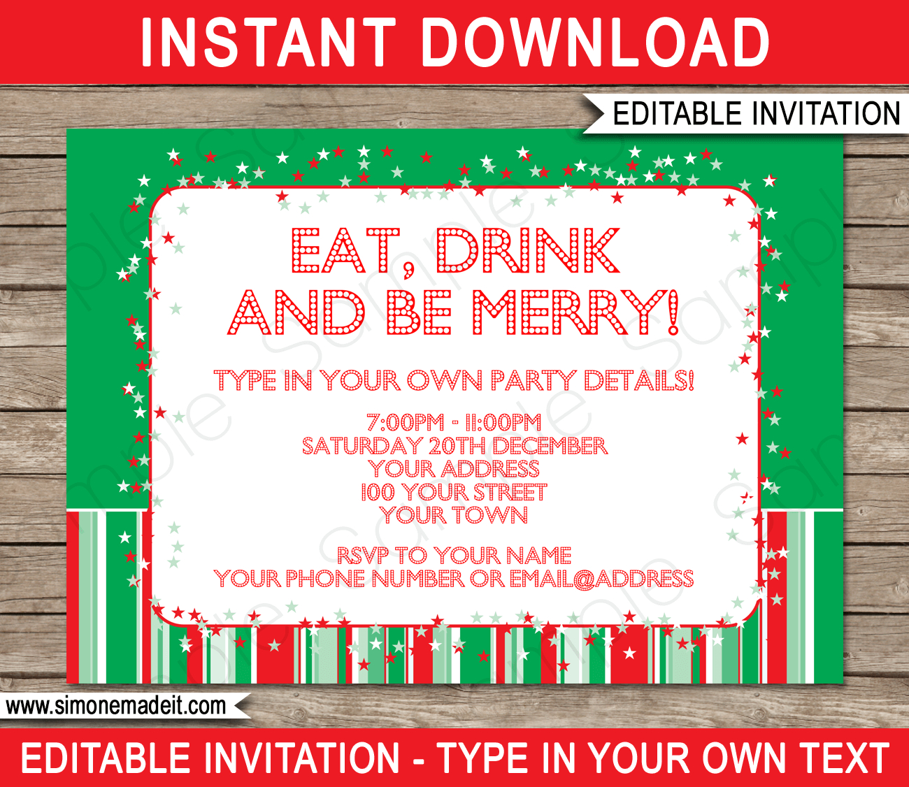 Xmas Party Invitation Template Invitation Templates Free intended for dimensions 1300 X 1126