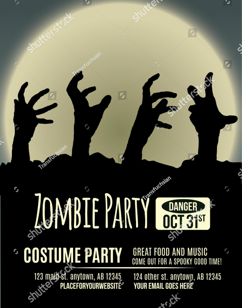 Zombie Party Invitation Template Invitation Templates Free throughout sizing 788 X 1000